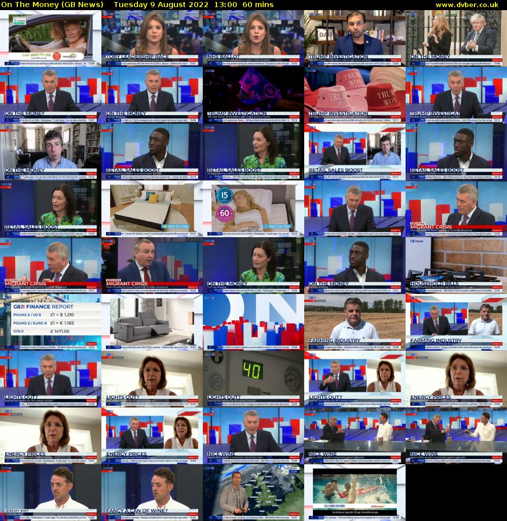 On The Money (GB News) Tuesday 9 August 2022 13:00 - 14:00