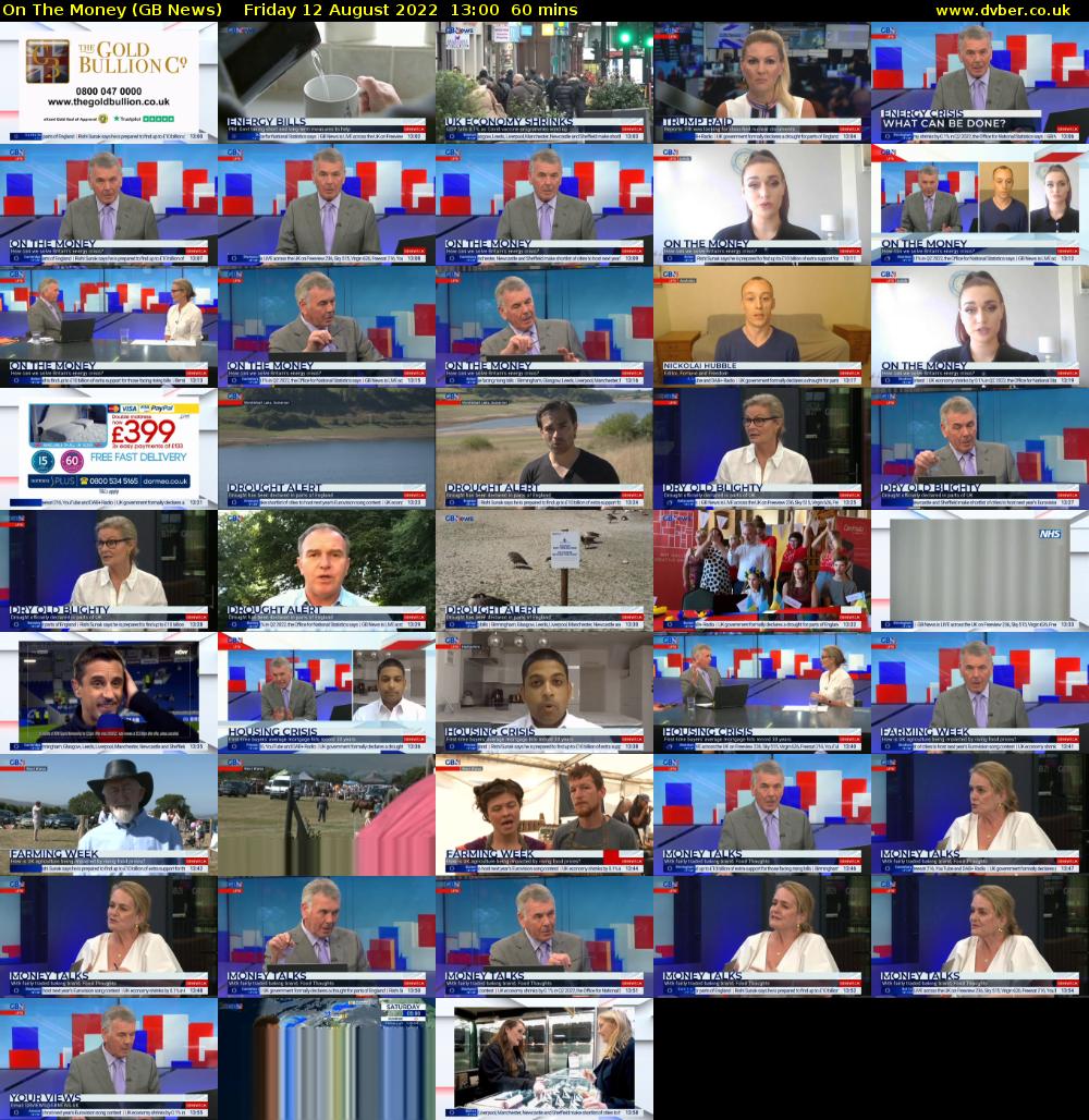 On The Money (GB News) Friday 12 August 2022 13:00 - 14:00