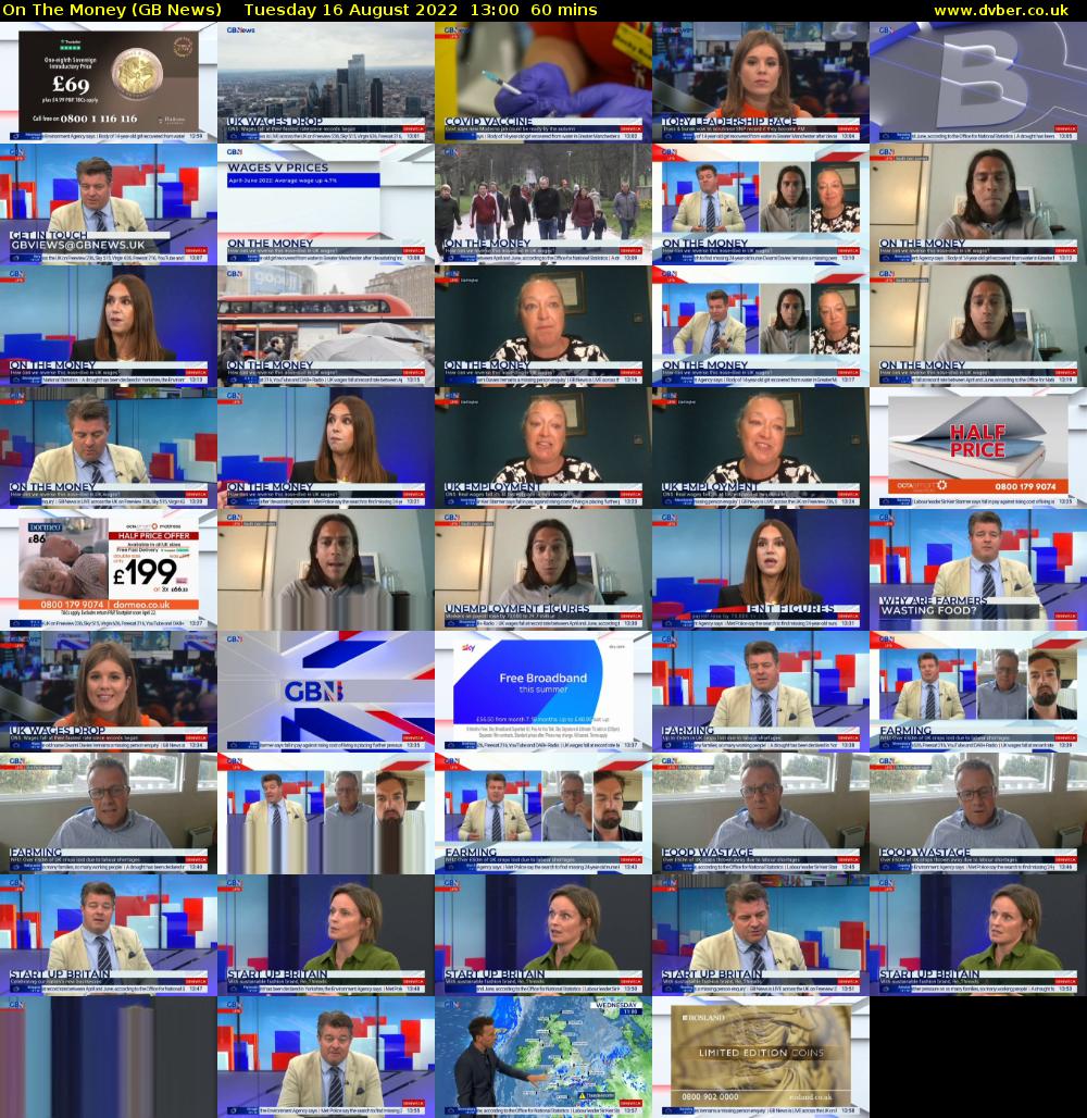 On The Money (GB News) Tuesday 16 August 2022 13:00 - 14:00