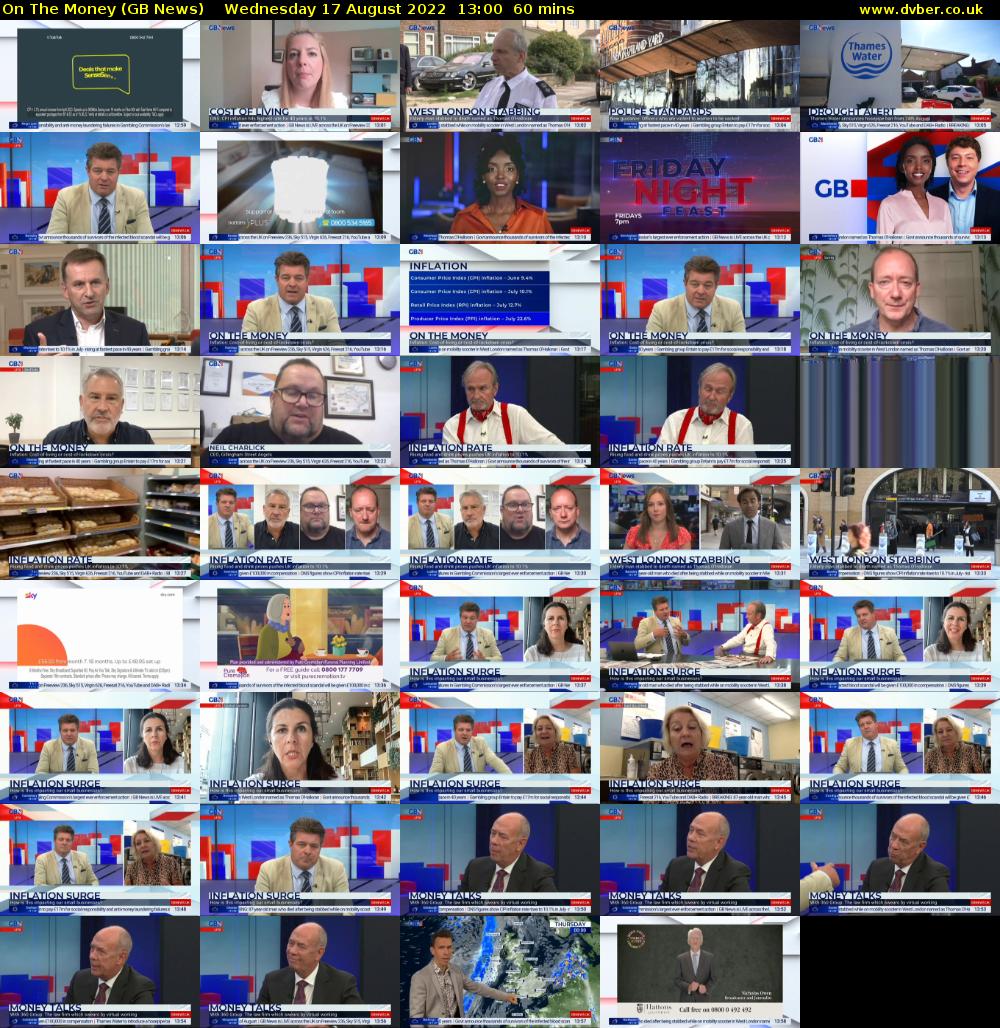 On The Money (GB News) Wednesday 17 August 2022 13:00 - 14:00