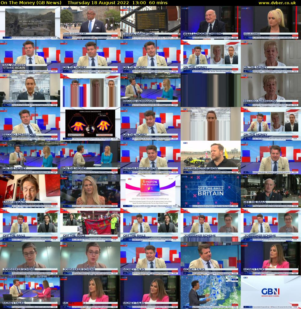 On The Money (GB News) Thursday 18 August 2022 13:00 - 14:00