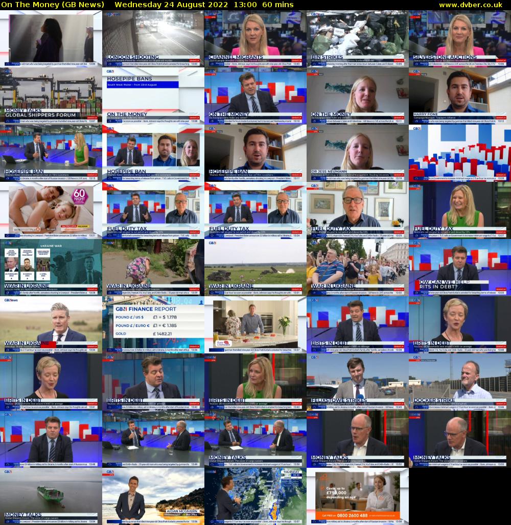 On The Money (GB News) Wednesday 24 August 2022 13:00 - 14:00
