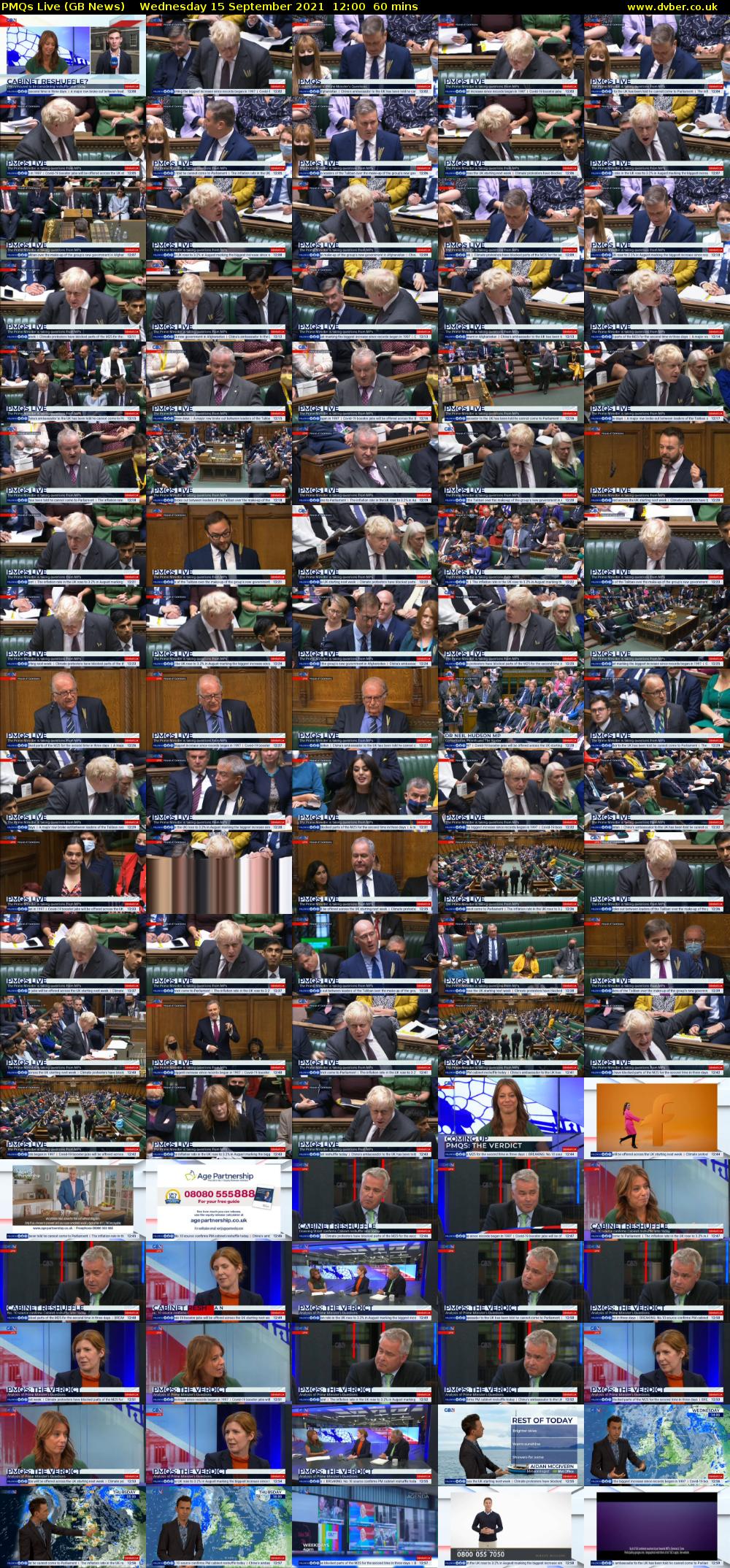 PMQs Live (GB News) Wednesday 15 September 2021 12:00 - 13:00
