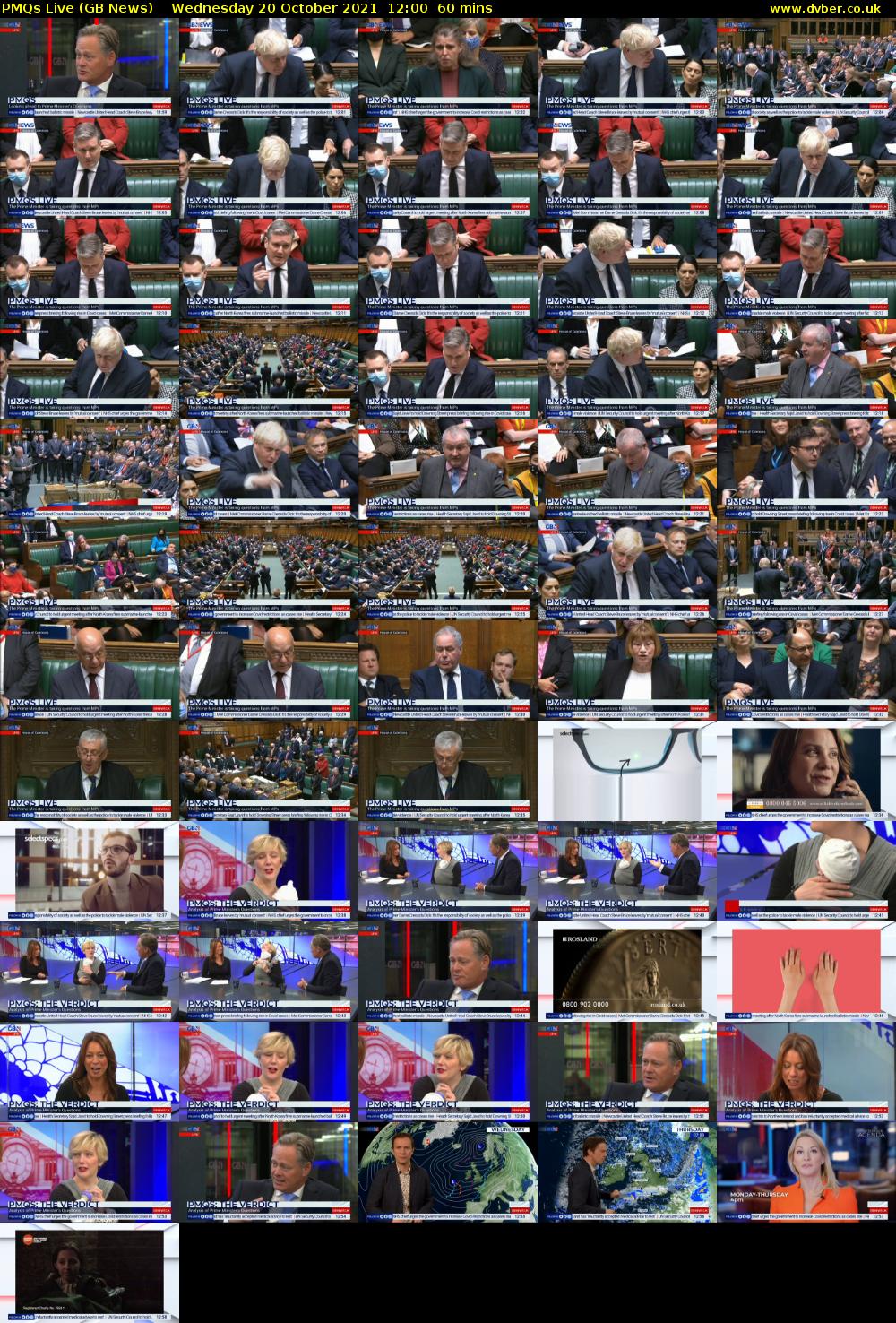 PMQs Live (GB News) Wednesday 20 October 2021 12:00 - 13:00