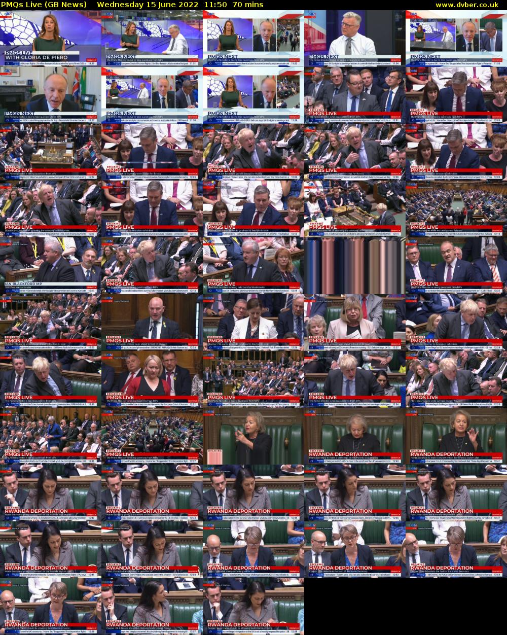 PMQs Live (GB News) Wednesday 15 June 2022 11:50 - 13:00
