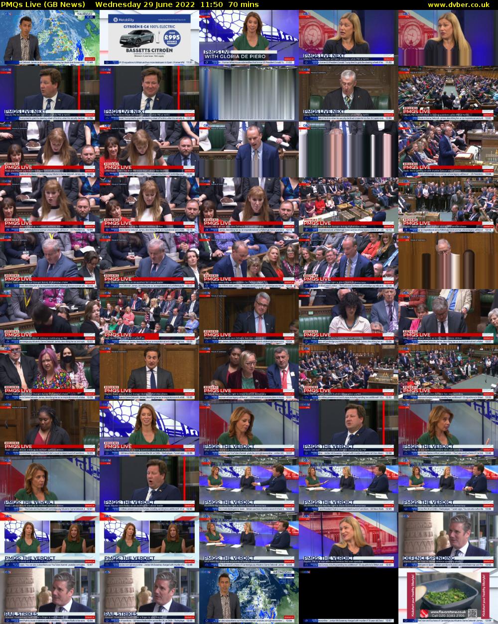 PMQs Live (GB News) Wednesday 29 June 2022 11:50 - 13:00