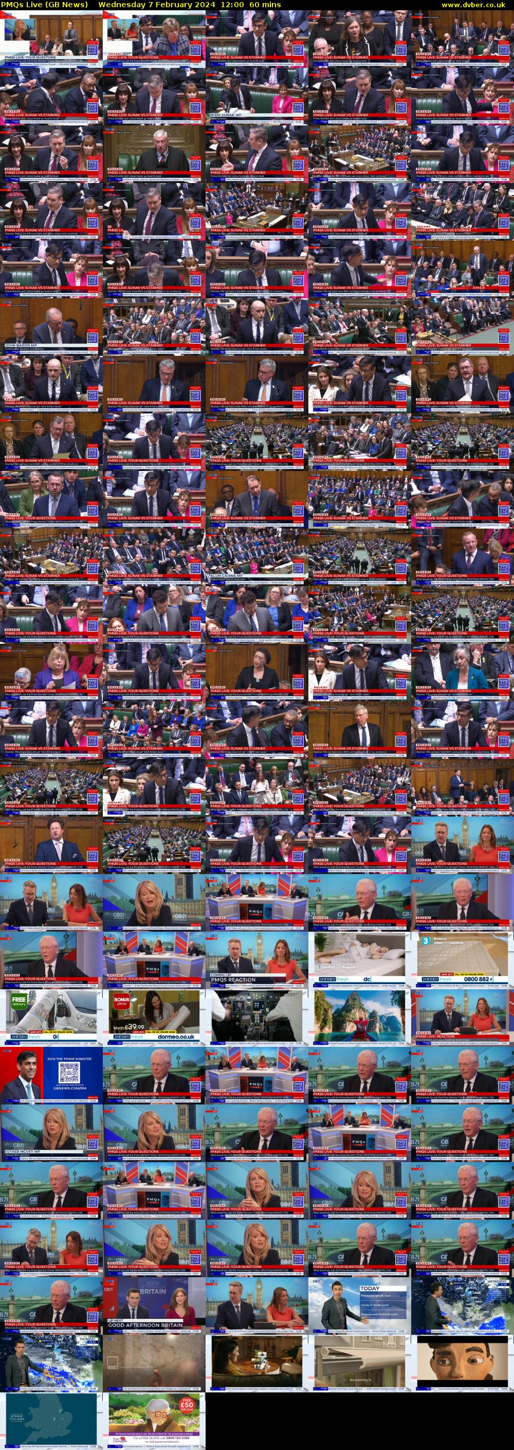 PMQs Live (GB News) Wednesday 7 February 2024 12:00 - 13:00