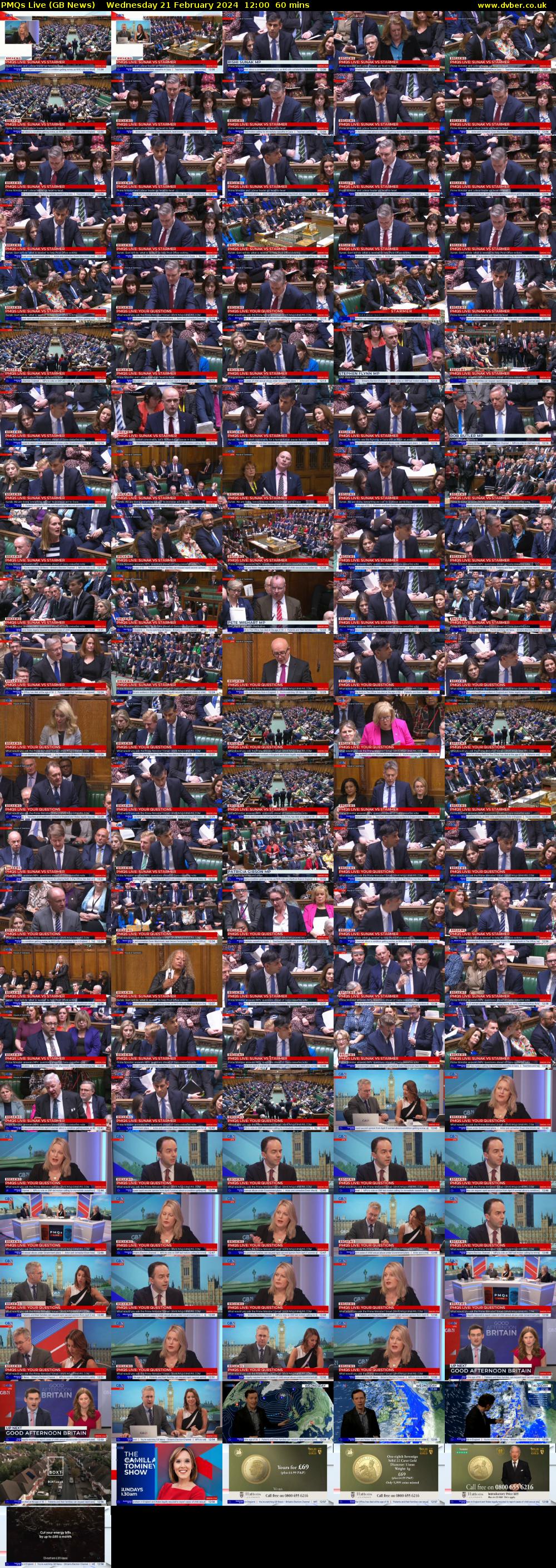 PMQs Live (GB News) Wednesday 21 February 2024 12:00 - 13:00