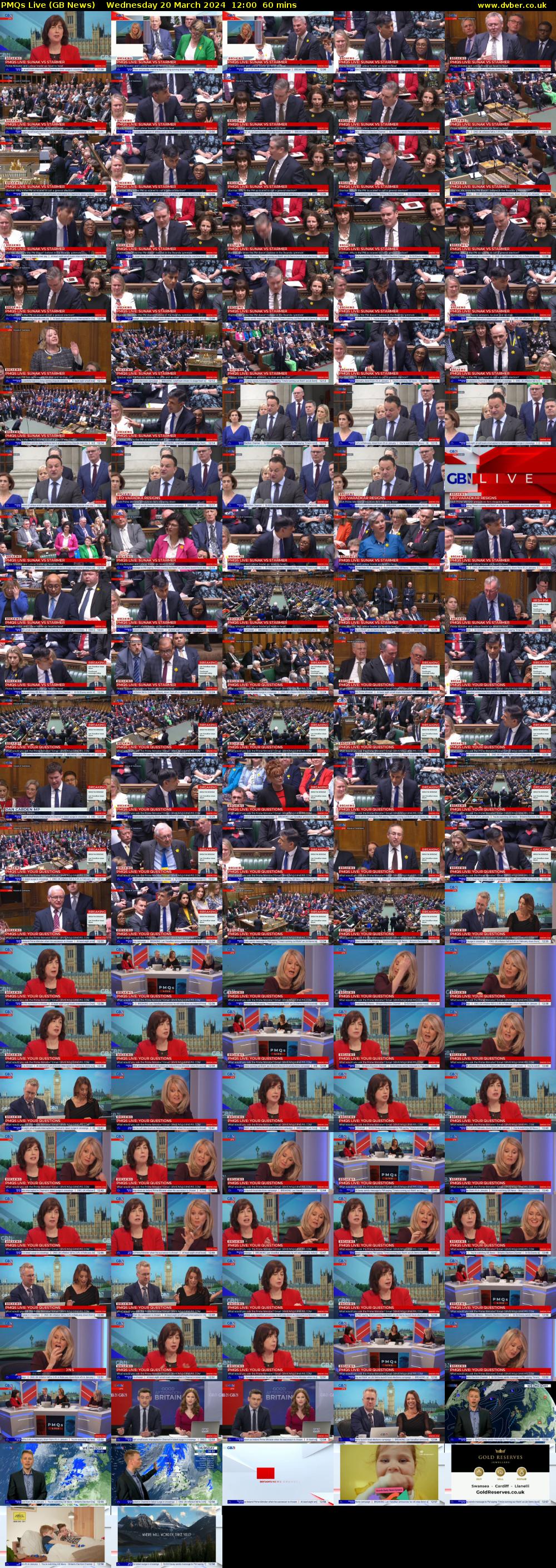 PMQs Live (GB News) Wednesday 20 March 2024 12:00 - 13:00