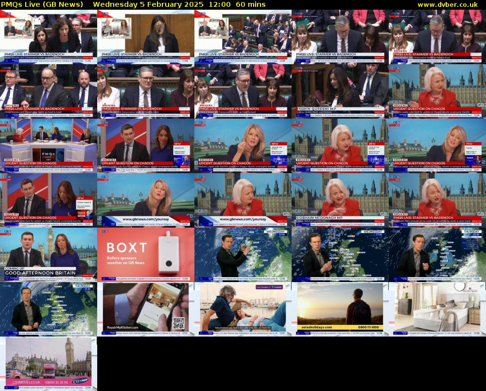 PMQs Live (GB News) Wednesday 5 February 2025 12:00 - 13:00