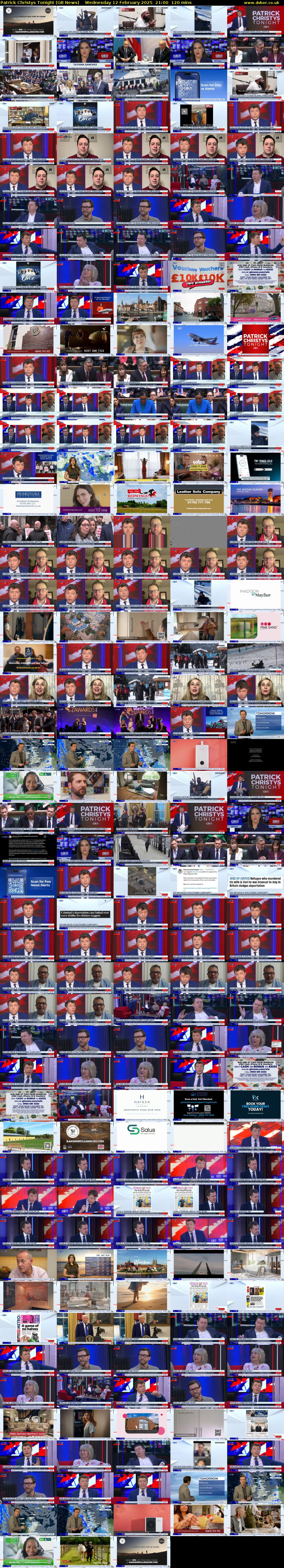 Patrick Christys Tonight (GB News) Wednesday 12 February 2025 21:00 - 23:00