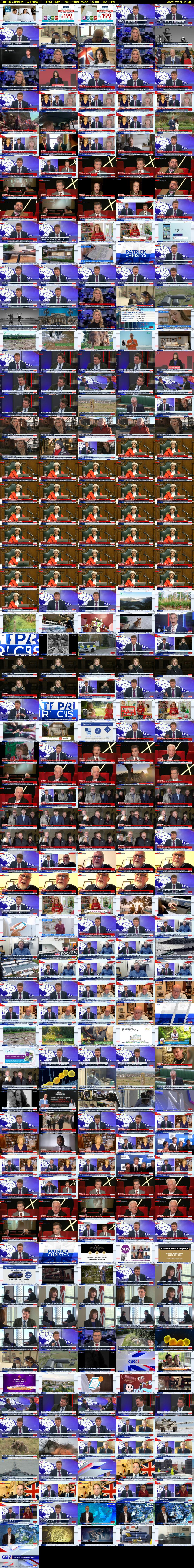 Patrick Christys (GB News) Thursday 8 December 2022 15:00 - 18:00