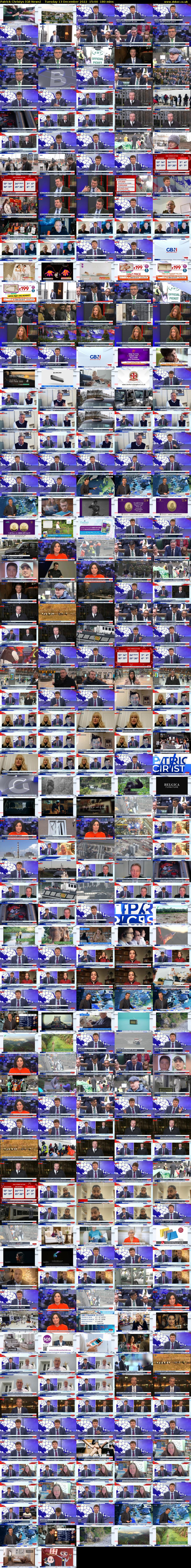 Patrick Christys (GB News) Tuesday 13 December 2022 15:00 - 18:00