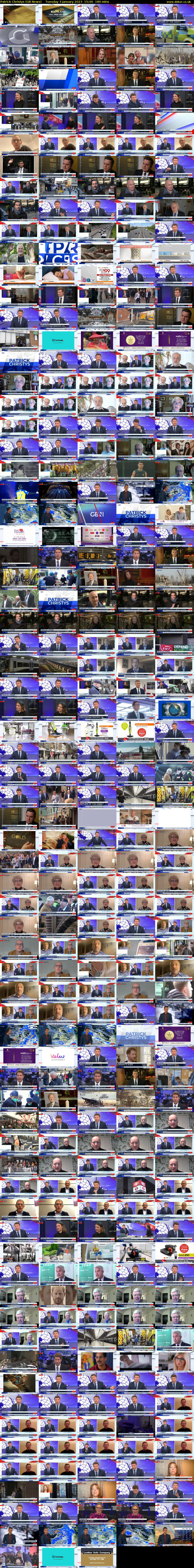 Patrick Christys (GB News) Tuesday 3 January 2023 15:00 - 18:00