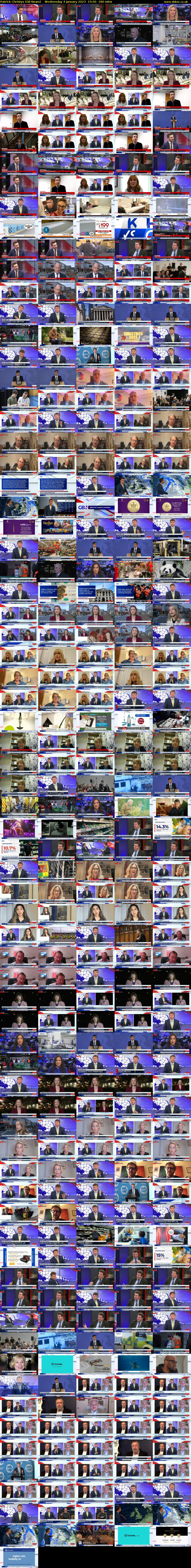 Patrick Christys (GB News) Wednesday 4 January 2023 15:00 - 18:00