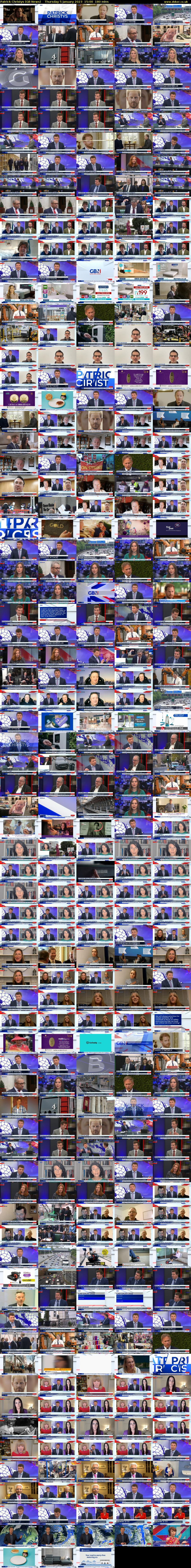 Patrick Christys (GB News) Thursday 5 January 2023 15:00 - 18:00