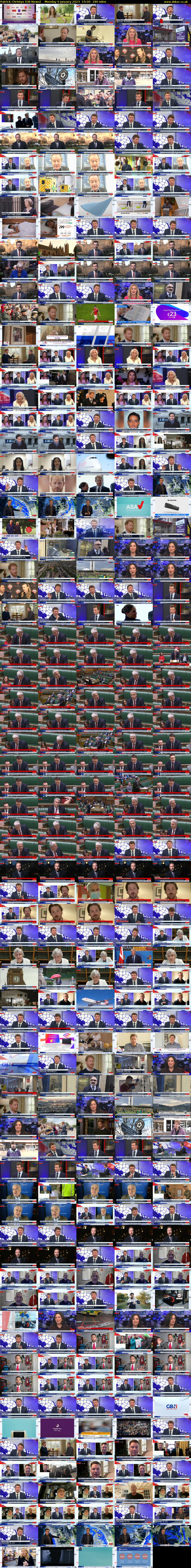 Patrick Christys (GB News) Monday 9 January 2023 15:00 - 18:00