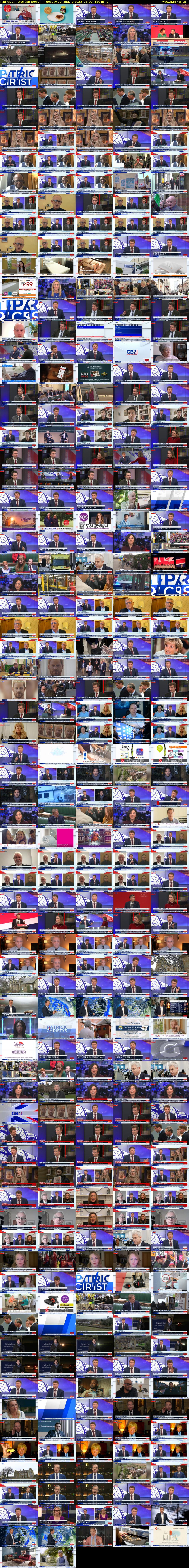 Patrick Christys (GB News) Tuesday 10 January 2023 15:00 - 18:00