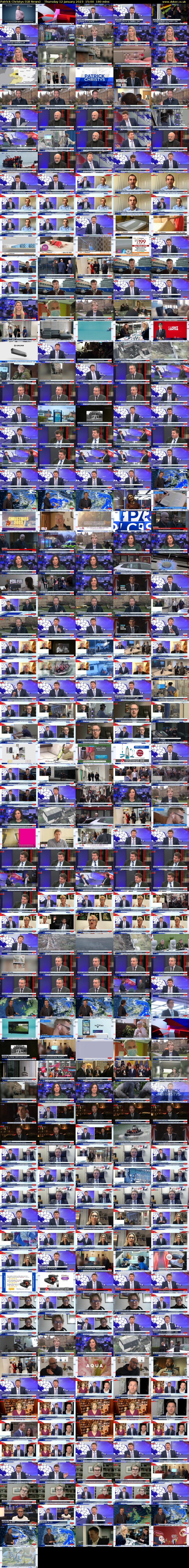 Patrick Christys (GB News) Thursday 12 January 2023 15:00 - 18:00