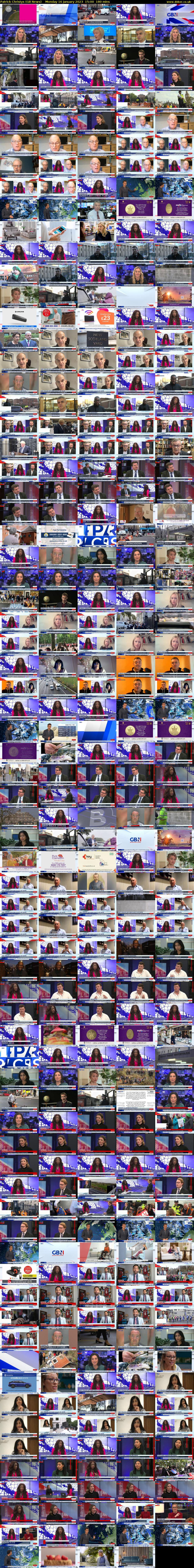 Patrick Christys (GB News) Monday 16 January 2023 15:00 - 18:00