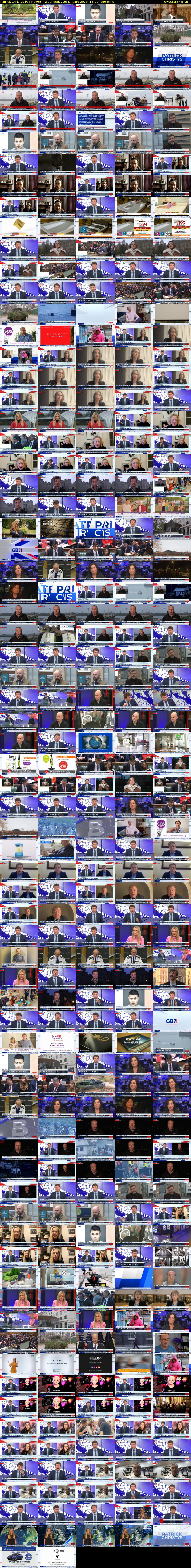 Patrick Christys (GB News) Wednesday 25 January 2023 15:00 - 18:00