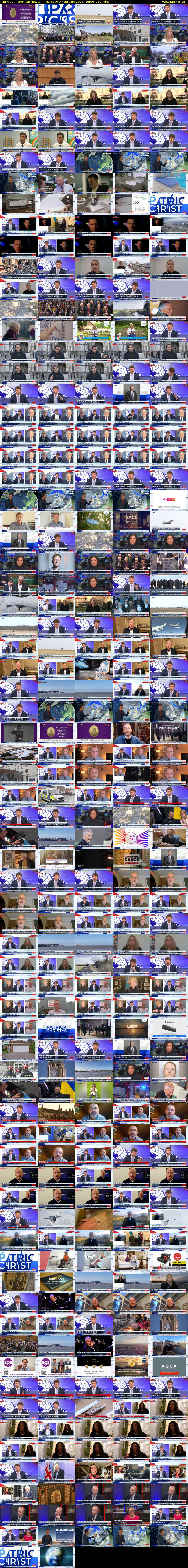 Patrick Christys (GB News) Thursday 9 February 2023 15:00 - 18:00