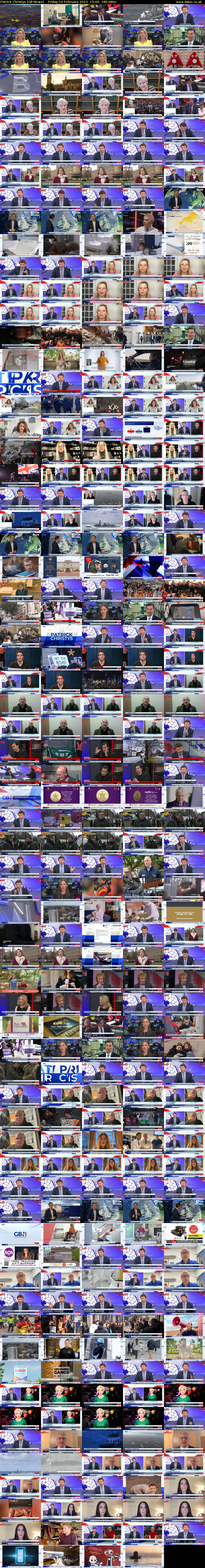 Patrick Christys (GB News) Friday 10 February 2023 15:00 - 18:00