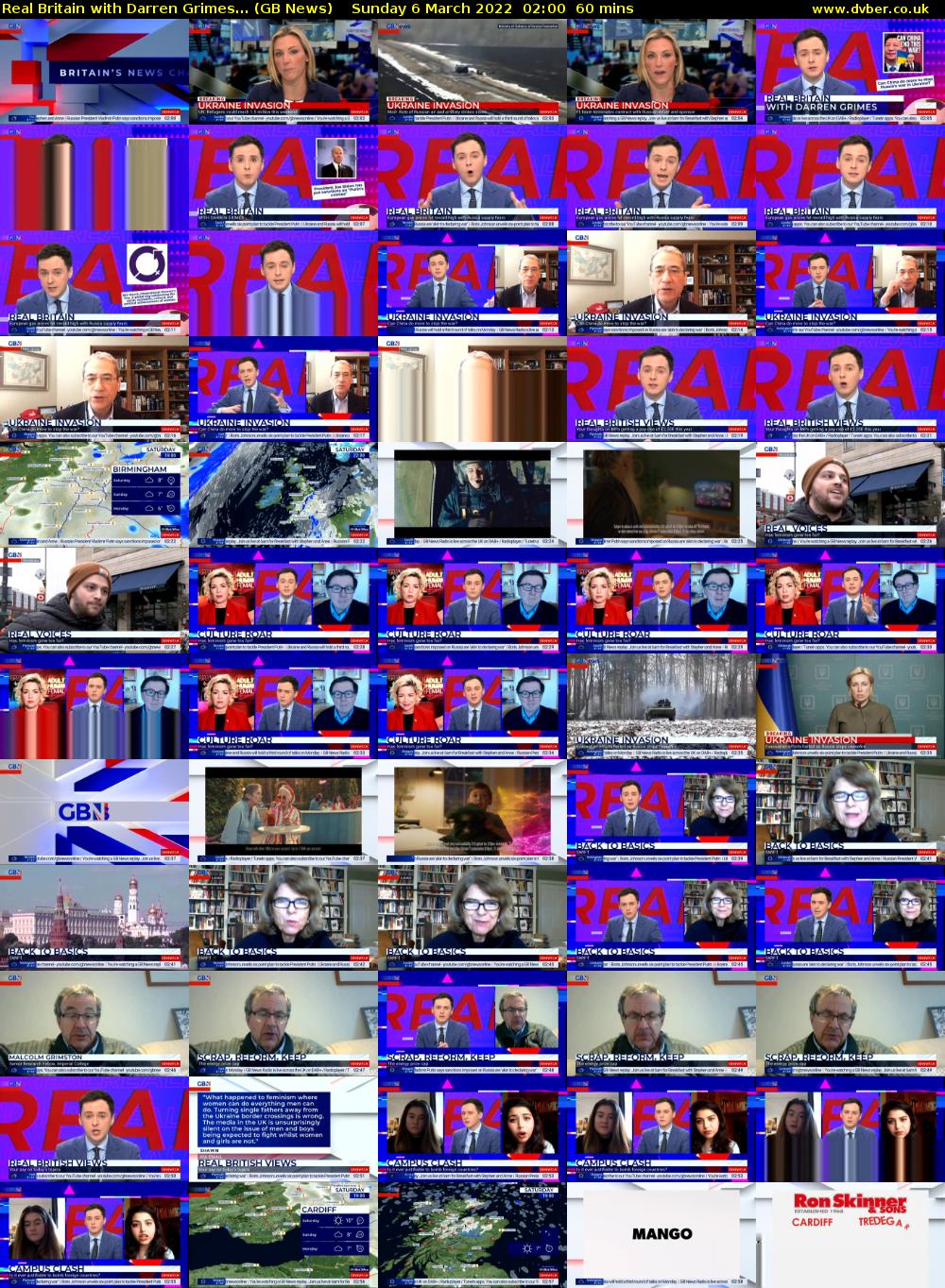 Real Britain with Darren Grimes... (GB News) Sunday 6 March 2022 02:00 - 03:00