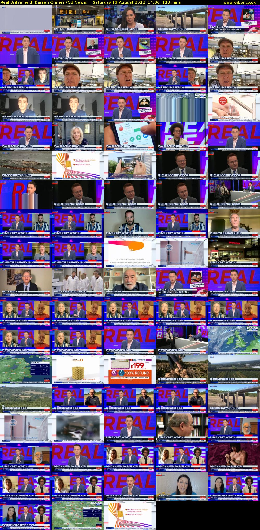 Real Britain with Darren Grimes (GB News) Saturday 13 August 2022 14:00 - 16:00