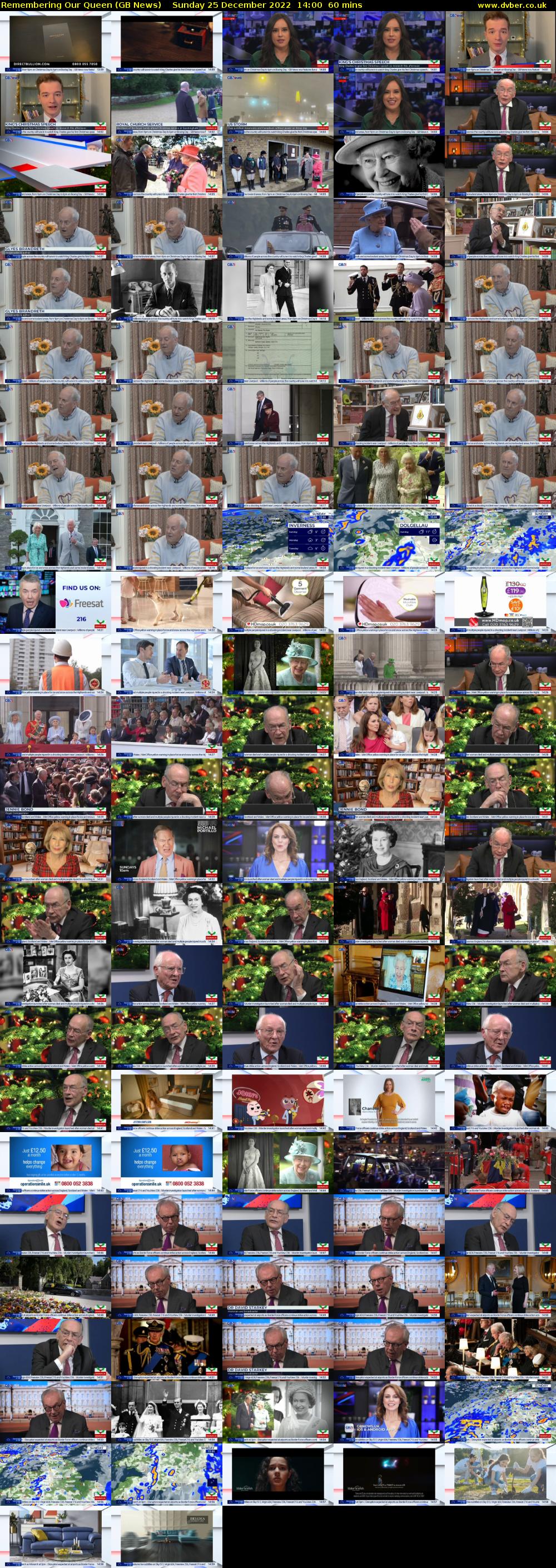 Remembering Our Queen (GB News) Sunday 25 December 2022 14:00 - 15:00