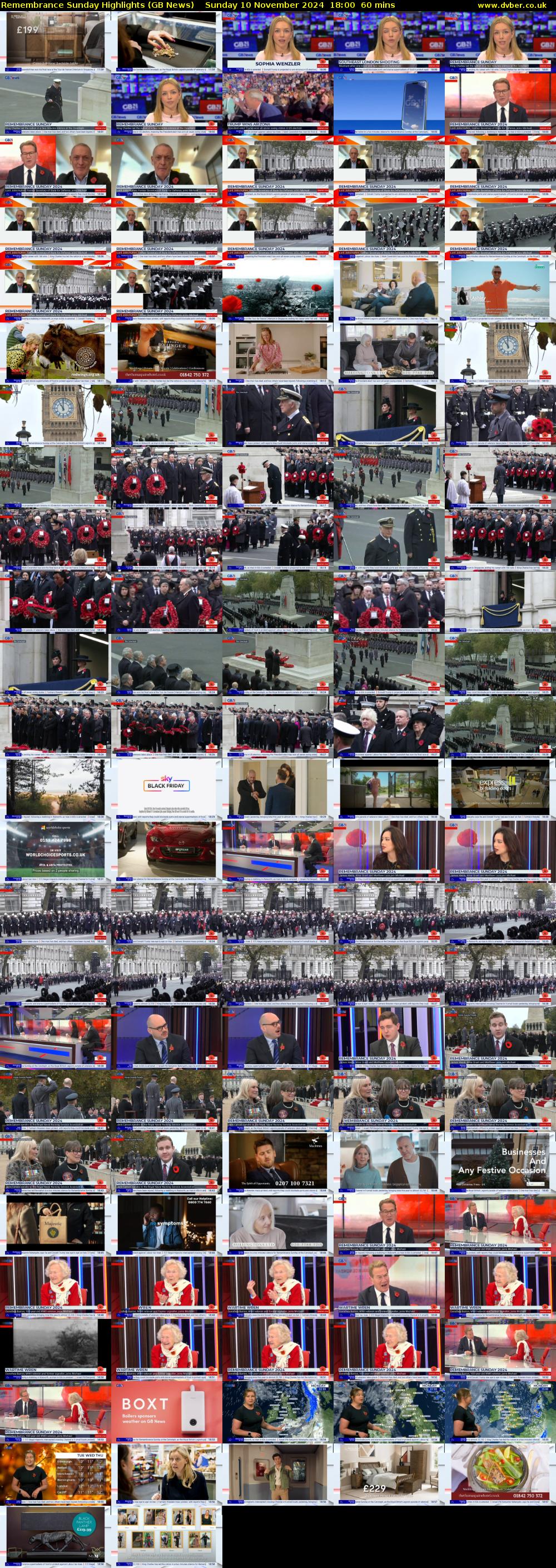 Remembrance Sunday Highlights (GB News) Sunday 10 November 2024 18:00 - 19:00