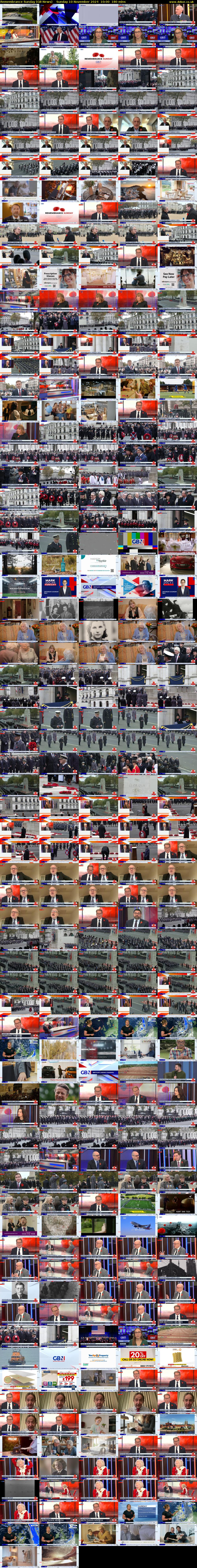 Remembrance Sunday (GB News) Sunday 10 November 2024 10:00 - 13:00