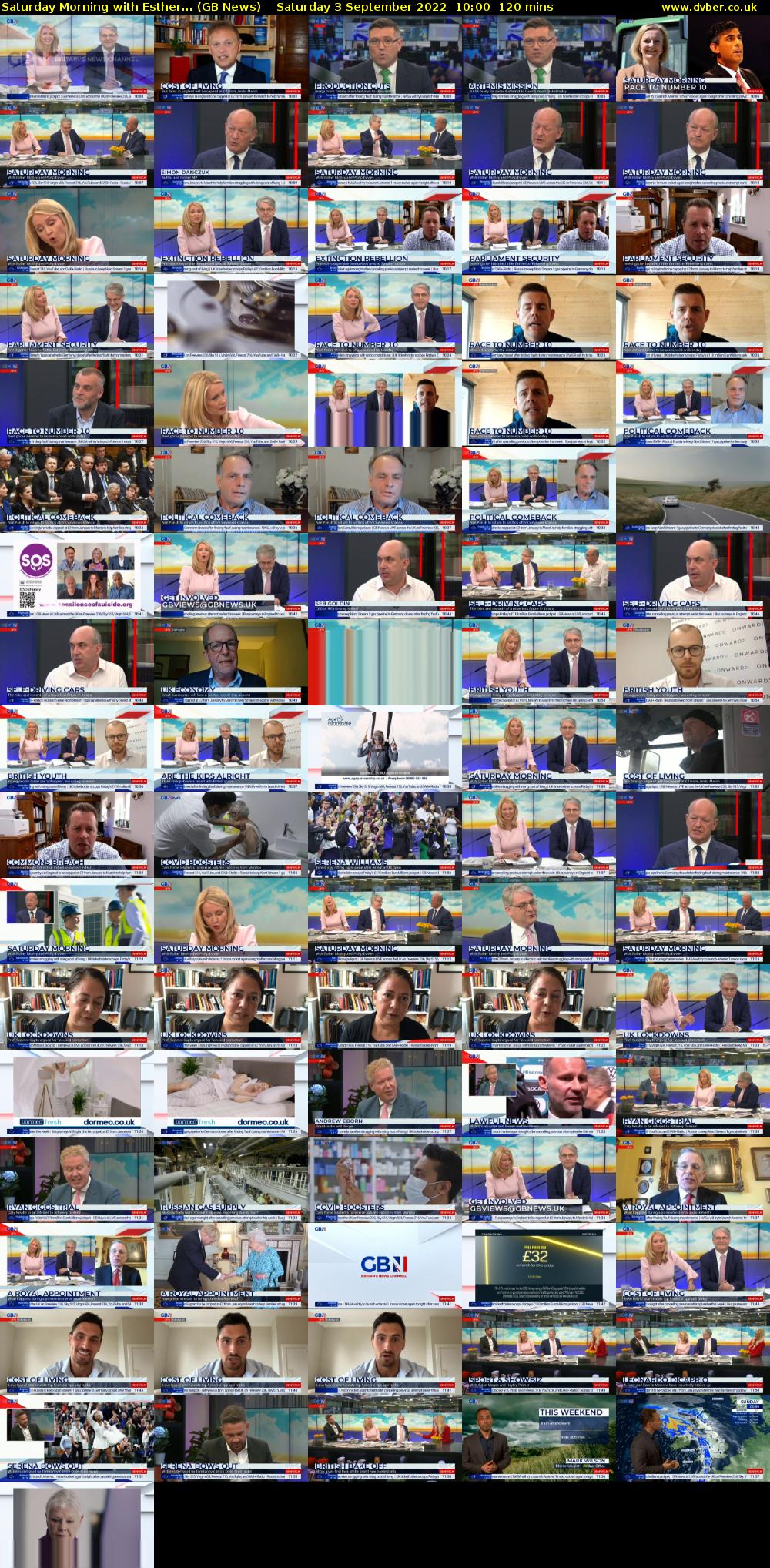 Saturday Morning with Esther... (GB News) Saturday 3 September 2022 10:00 - 12:00