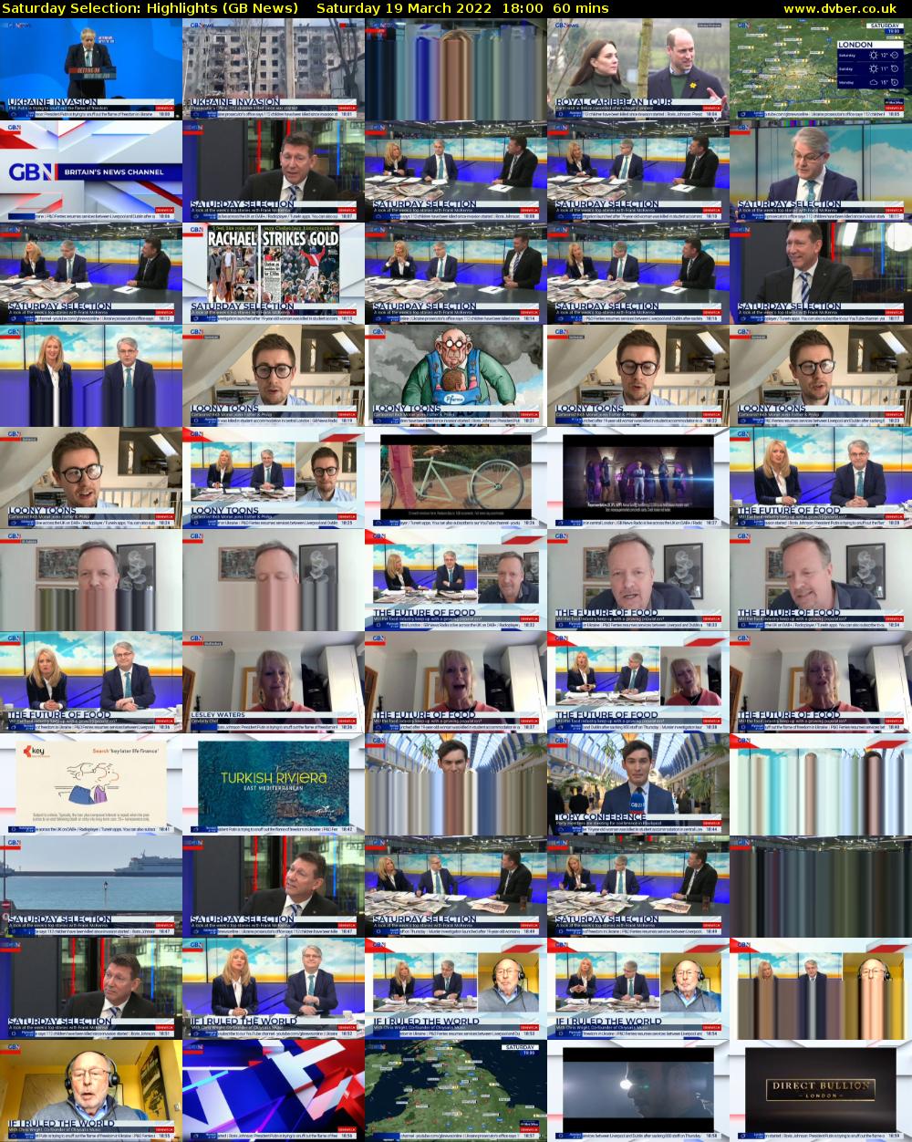 Saturday Selection: Highlights (GB News) Saturday 19 March 2022 18:00 - 19:00