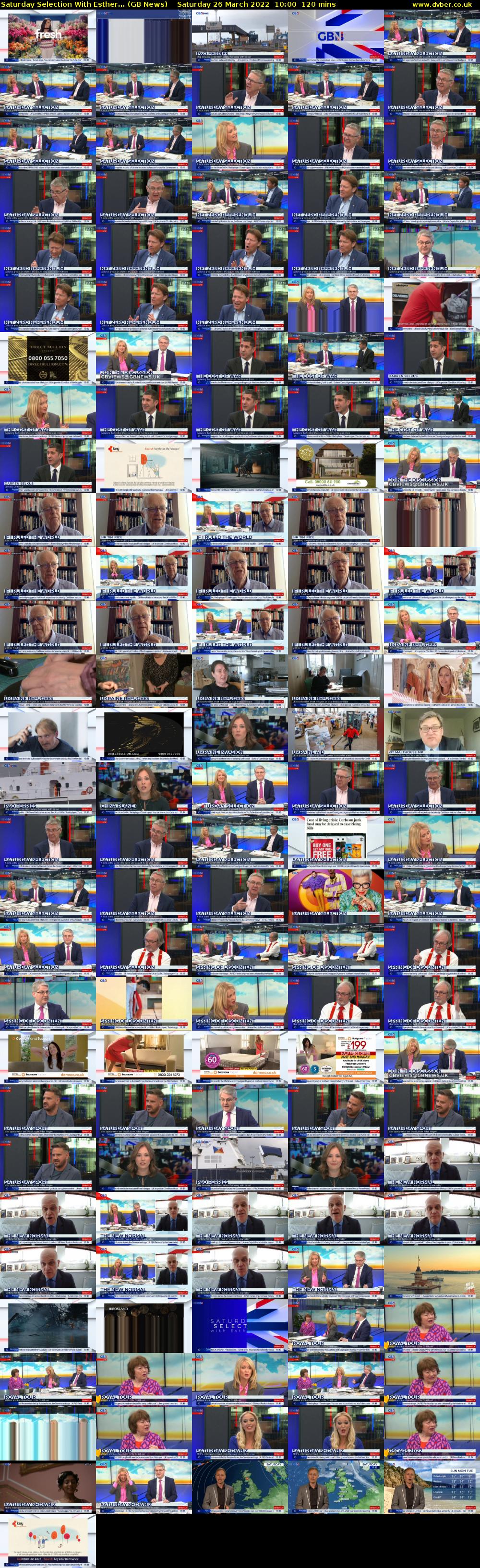 Saturday Selection With Esther... (GB News) Saturday 26 March 2022 10:00 - 12:00