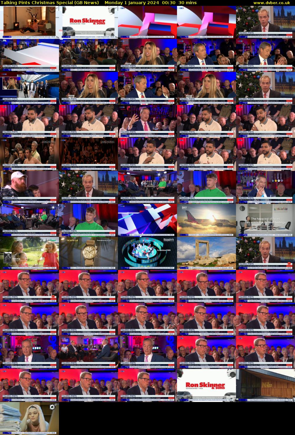 Talking Pints Christmas Special (GB News) Monday 1 January 2024 00:30 - 01:00