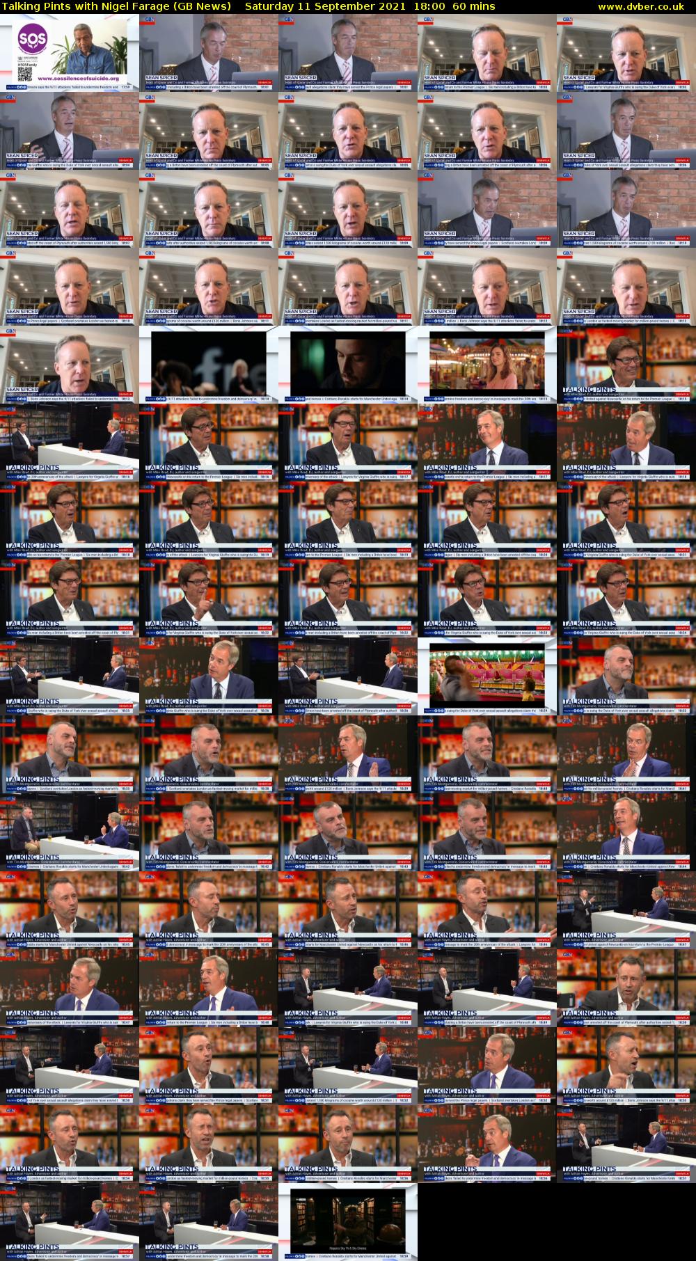 Talking Pints with Nigel Farage (GB News) Saturday 11 September 2021 18:00 - 19:00