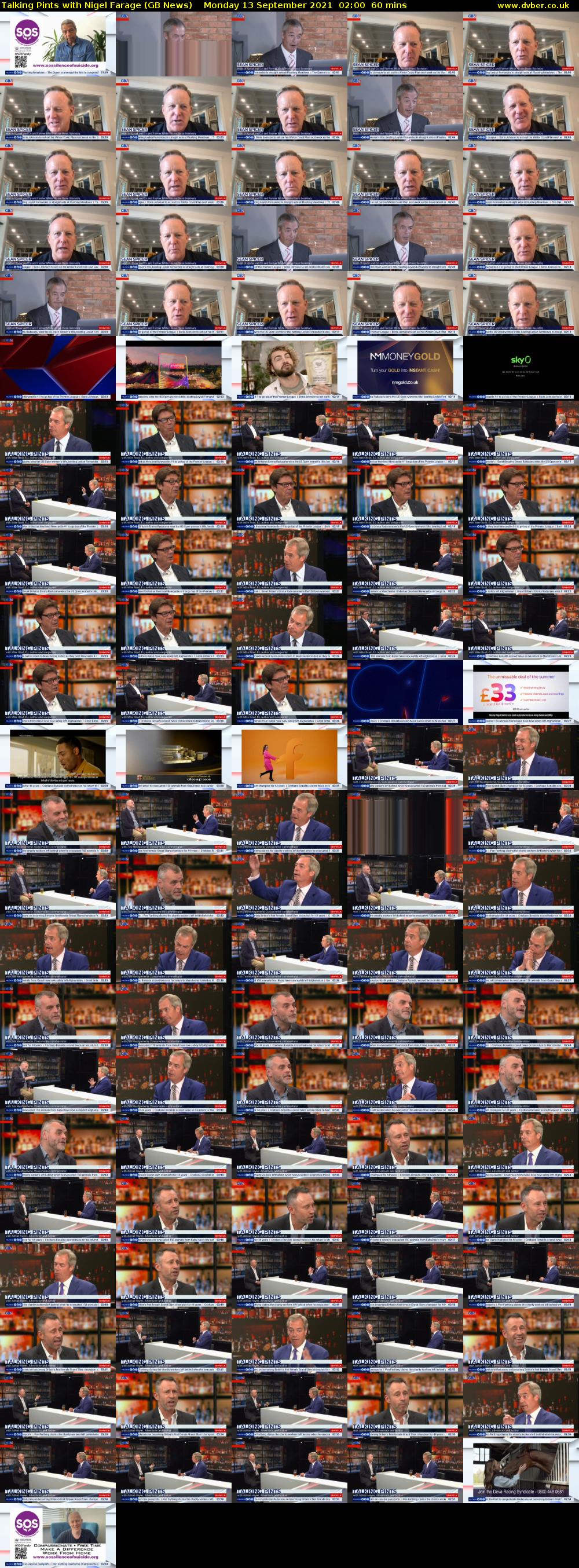 Talking Pints with Nigel Farage (GB News) Monday 13 September 2021 02:00 - 03:00