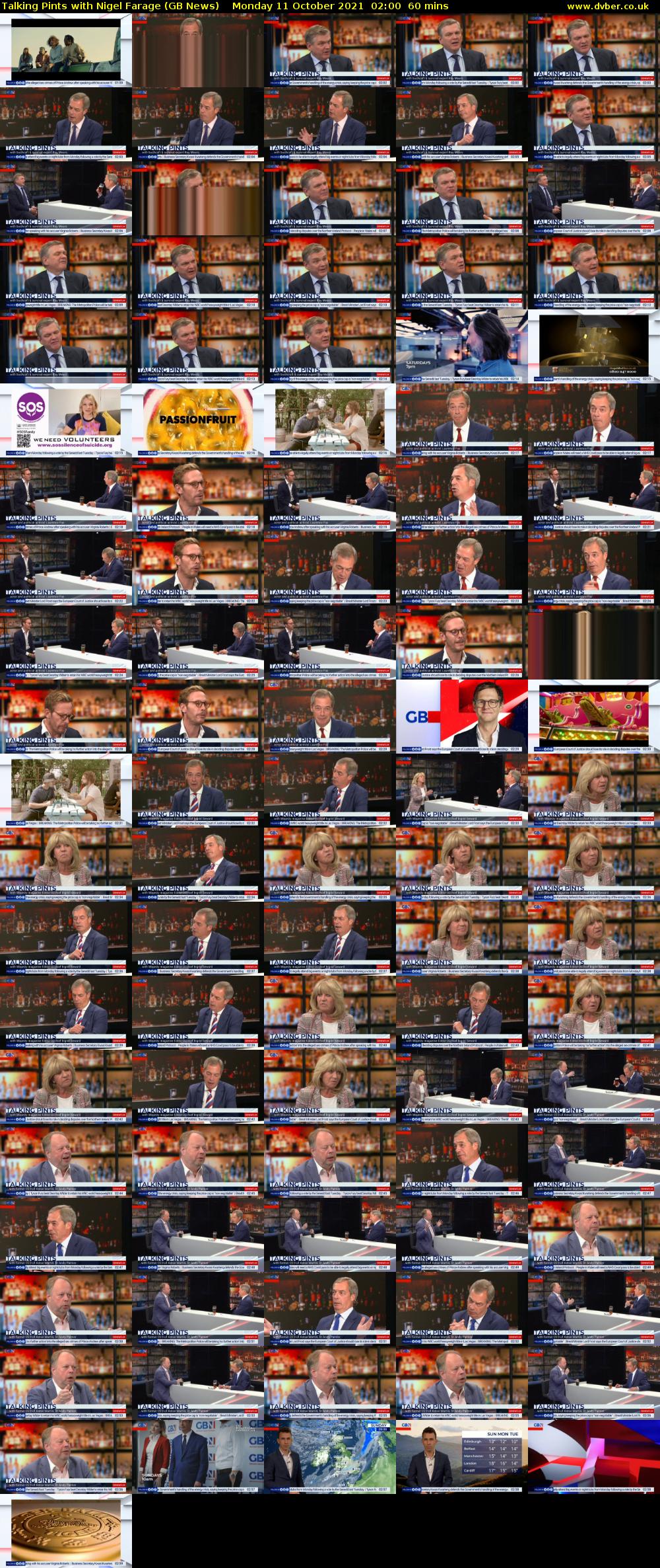 Talking Pints with Nigel Farage (GB News) Monday 11 October 2021 02:00 - 03:00