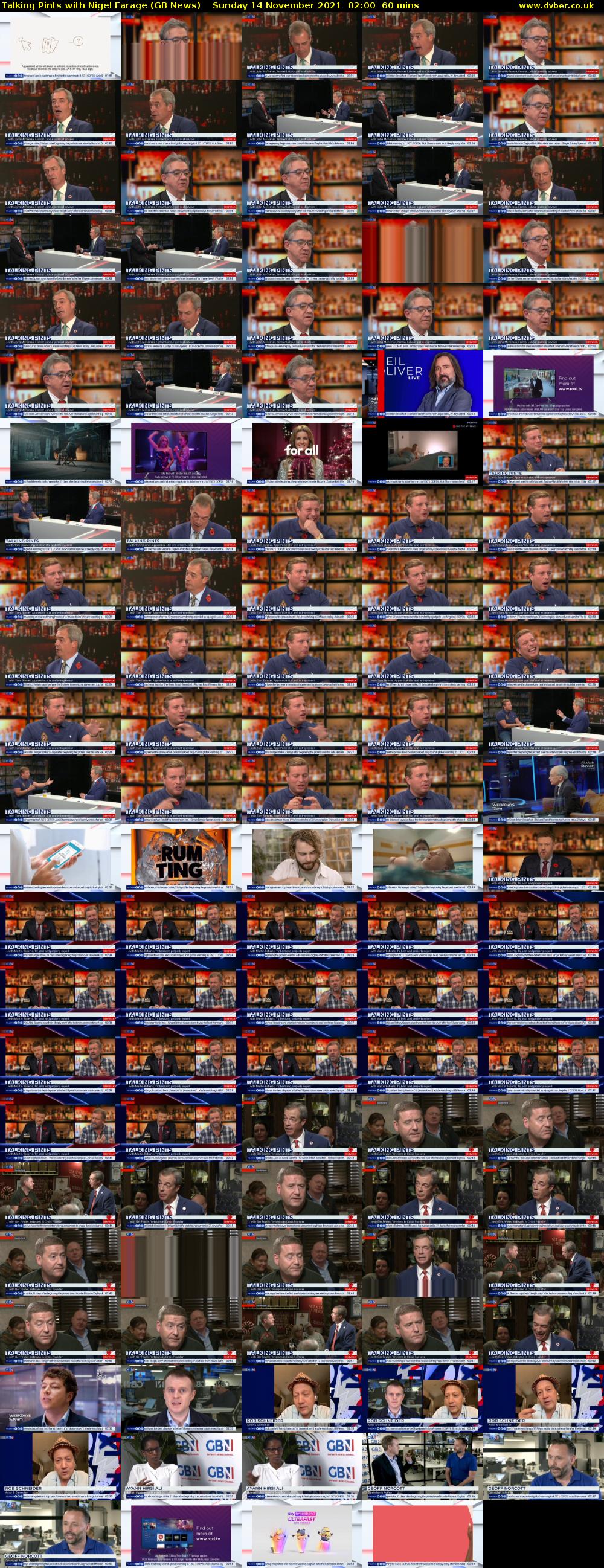 Talking Pints with Nigel Farage (GB News) Sunday 14 November 2021 02:00 - 03:00