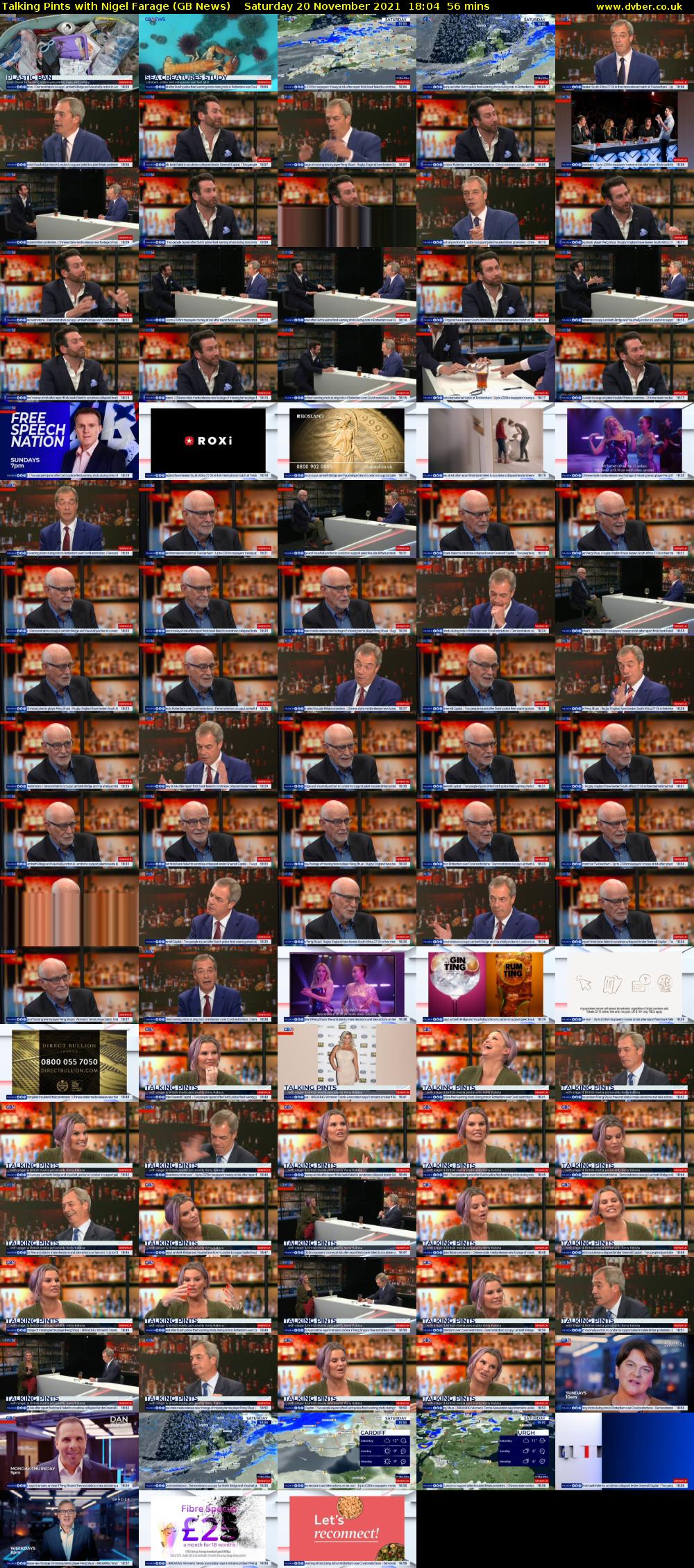 Talking Pints with Nigel Farage (GB News) Saturday 20 November 2021 18:04 - 19:00