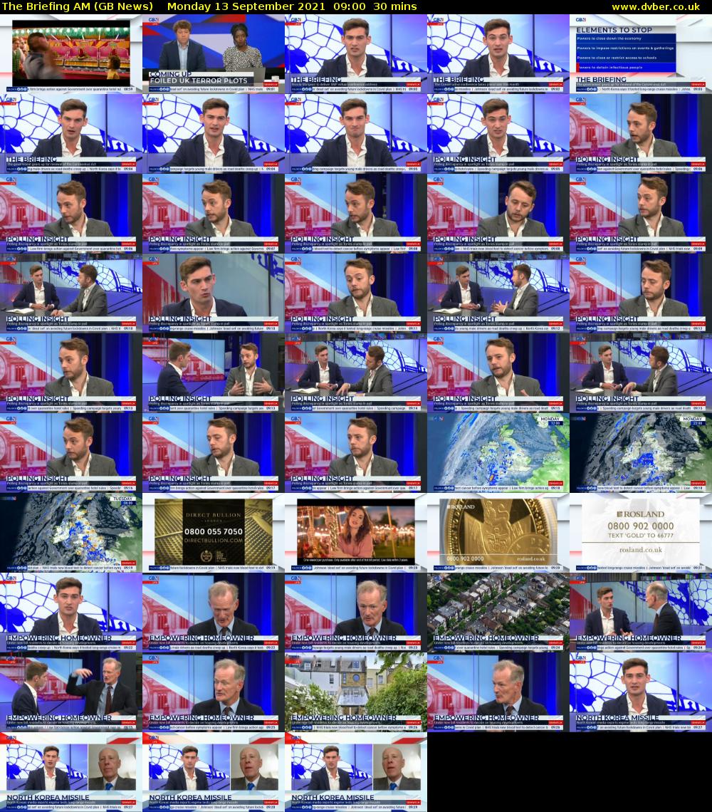 The Briefing AM (GB News) Monday 13 September 2021 09:00 - 09:30