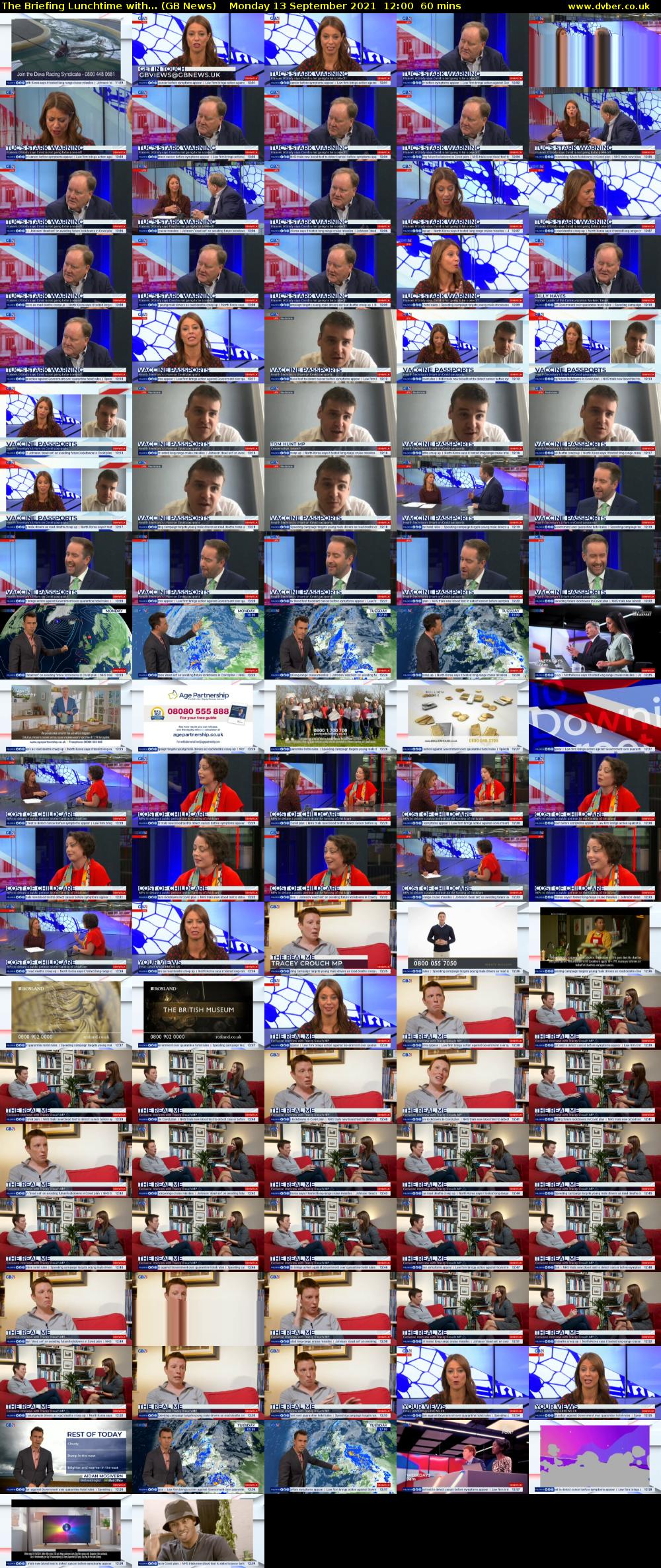 The Briefing Lunchtime with... (GB News) Monday 13 September 2021 12:00 - 13:00