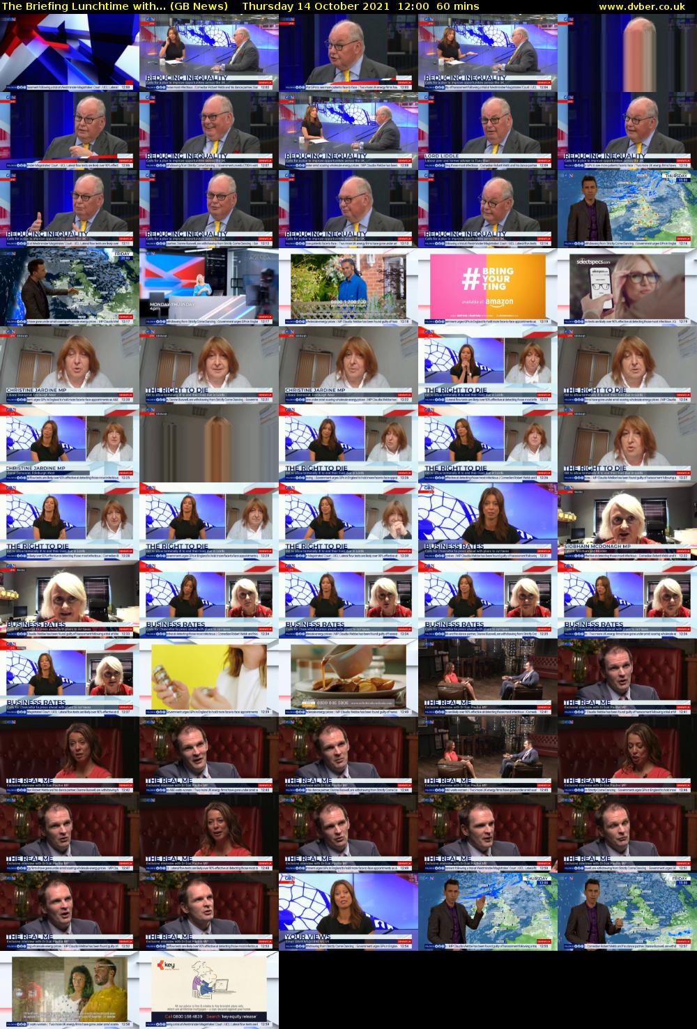 The Briefing Lunchtime with... (GB News) Thursday 14 October 2021 12:00 - 13:00