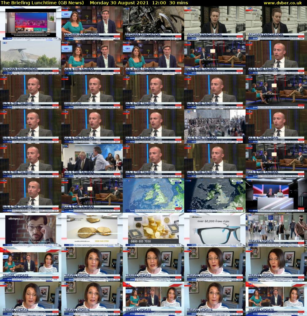 The Briefing Lunchtime (GB News) Monday 30 August 2021 12:00 - 12:30