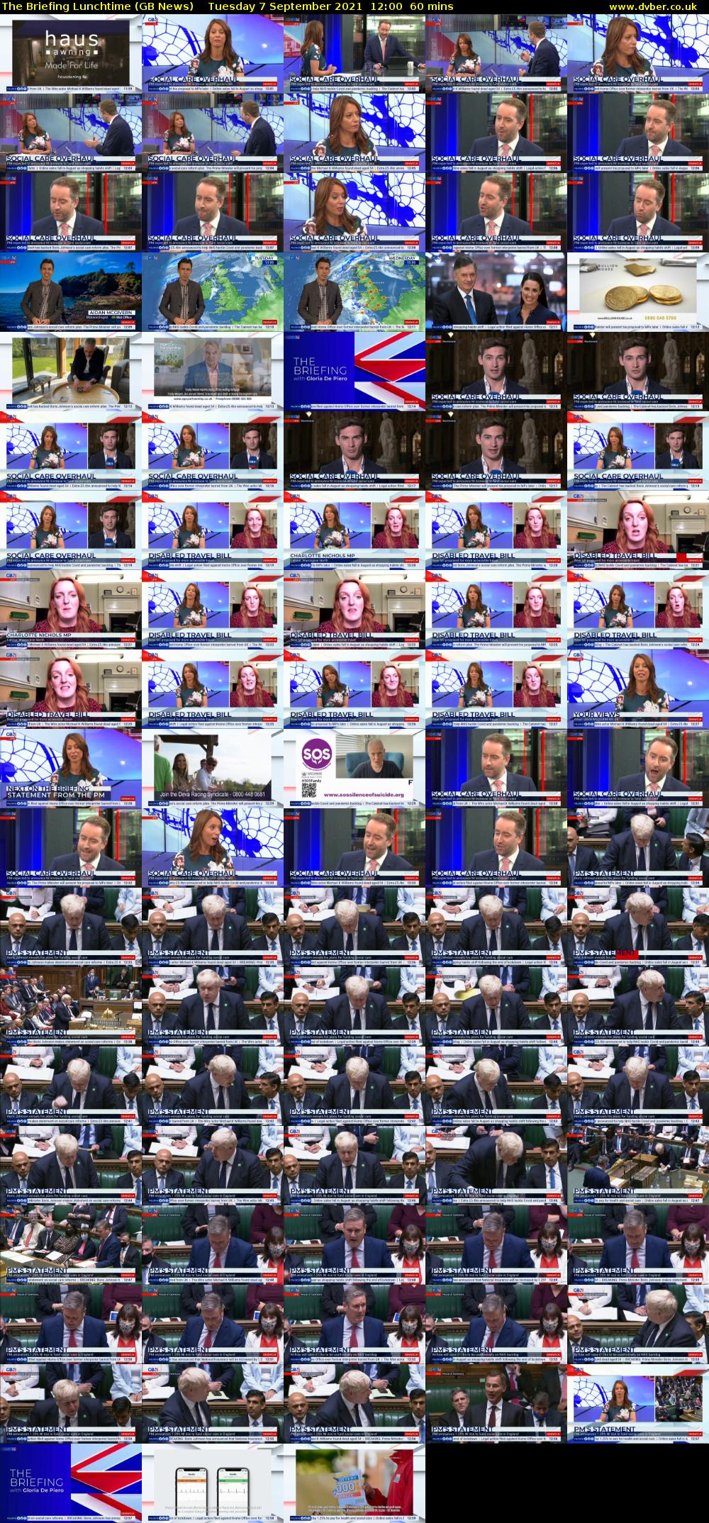 The Briefing Lunchtime (GB News) Tuesday 7 September 2021 12:00 - 13:00
