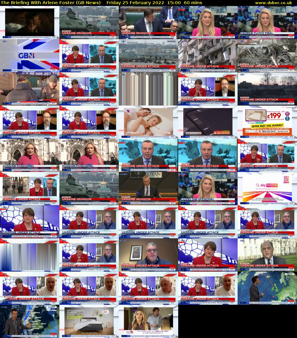 The Briefing With Arlene Foster (GB News) Friday 25 February 2022 15:00 - 16:00
