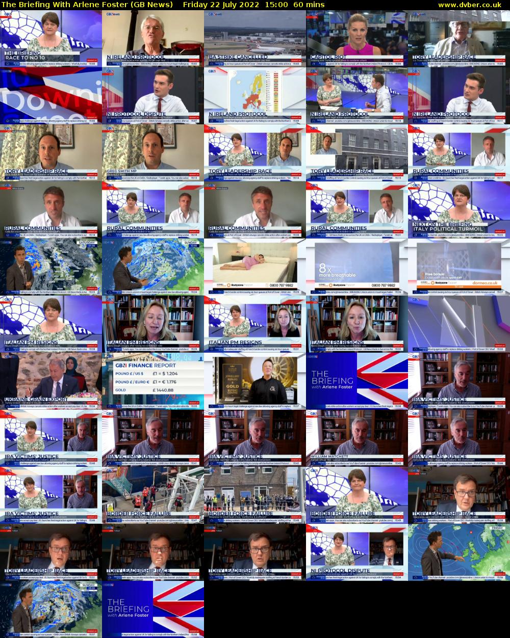 The Briefing With Arlene Foster (GB News) Friday 22 July 2022 15:00 - 16:00