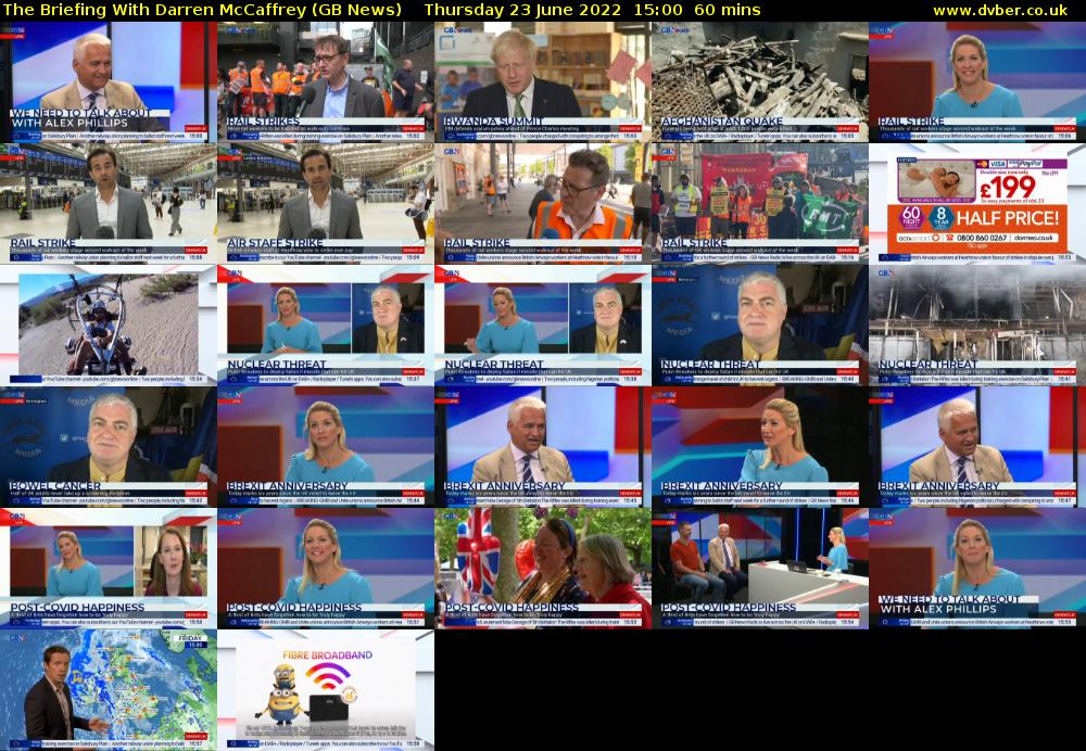 The Briefing With Darren McCaffrey (GB News) Thursday 23 June 2022 15:00 - 16:00