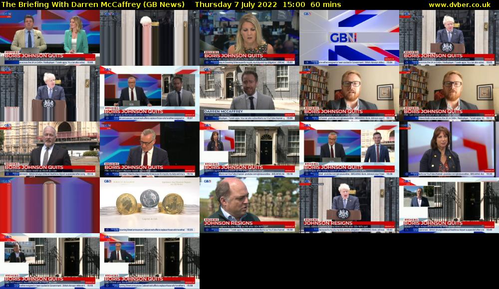 The Briefing With Darren McCaffrey (GB News) Thursday 7 July 2022 15:00 - 16:00